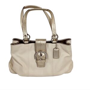 Coach LEATHER METALLIC Shoulder Bag